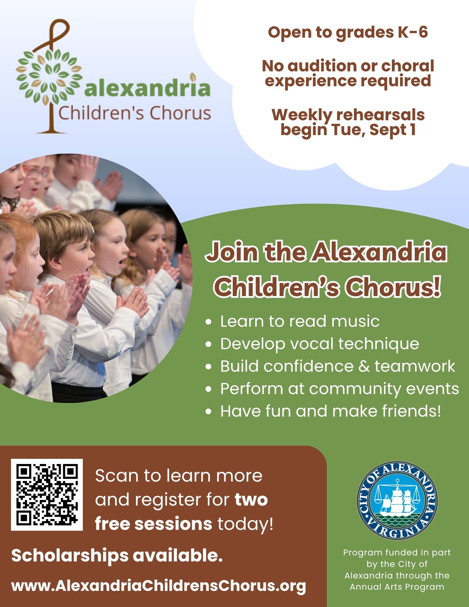 Alexandria Children’s Chorus – registration is open.