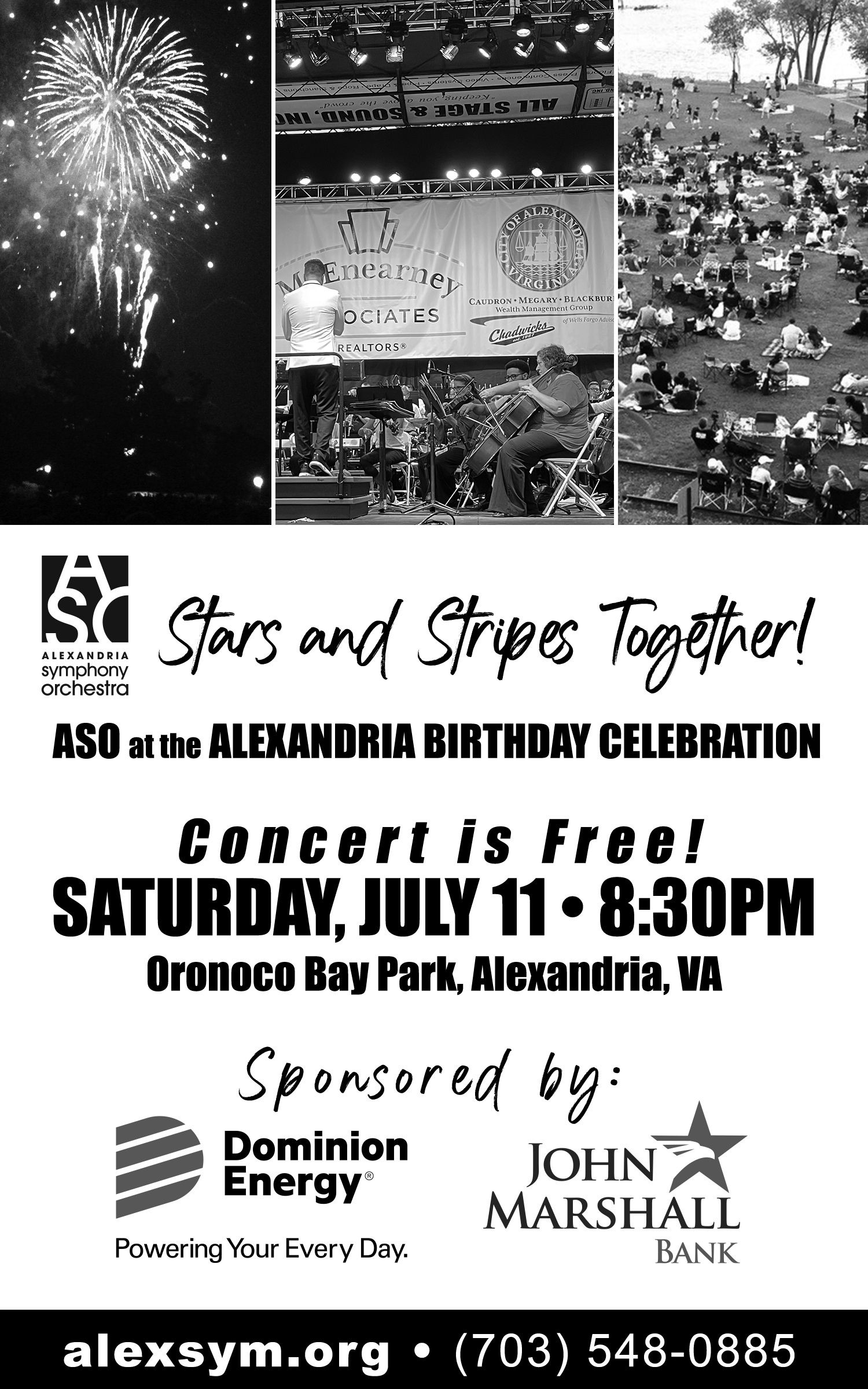 Alexandria Symphony Orchestra plays at Alexandria Birthday Celebration July 11, 2026